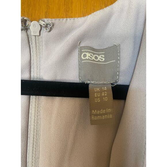 ASOS light purple faux wrap mini sheath dress - Picture 7 of 9